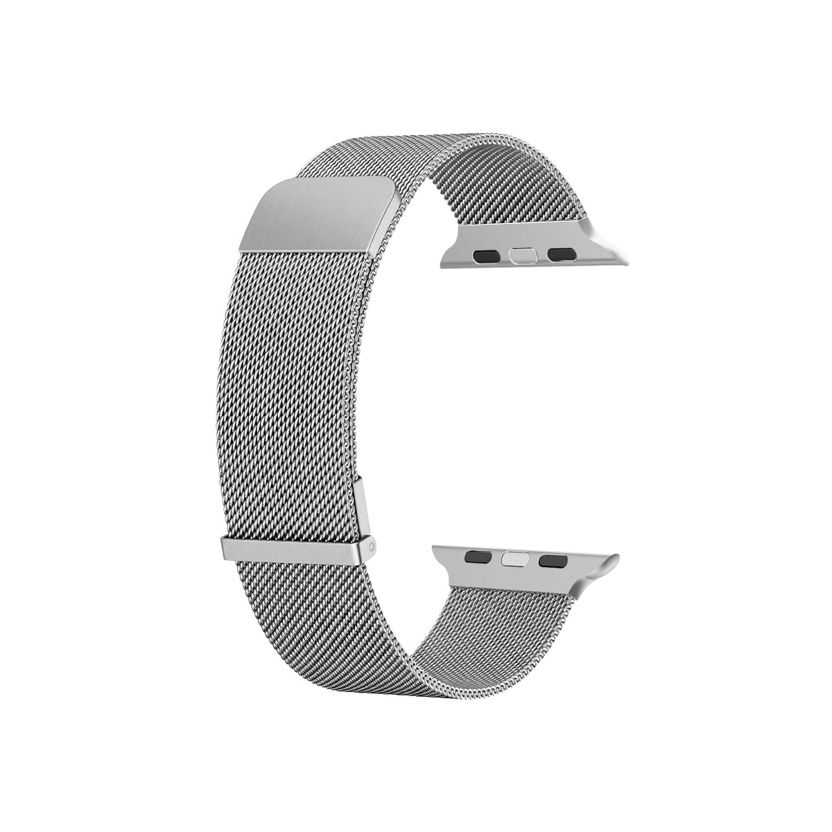 Wiwu MagFlex Secure Apple Watch / Ultra Uyumlu Milano Örgü Metal Kordon Gümüş Wiwu
