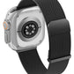 Wiwu MagFlex Secure Apple Watch / Ultra Uyumlu Milano Örgü Metal Kordon Siyah Wiwu