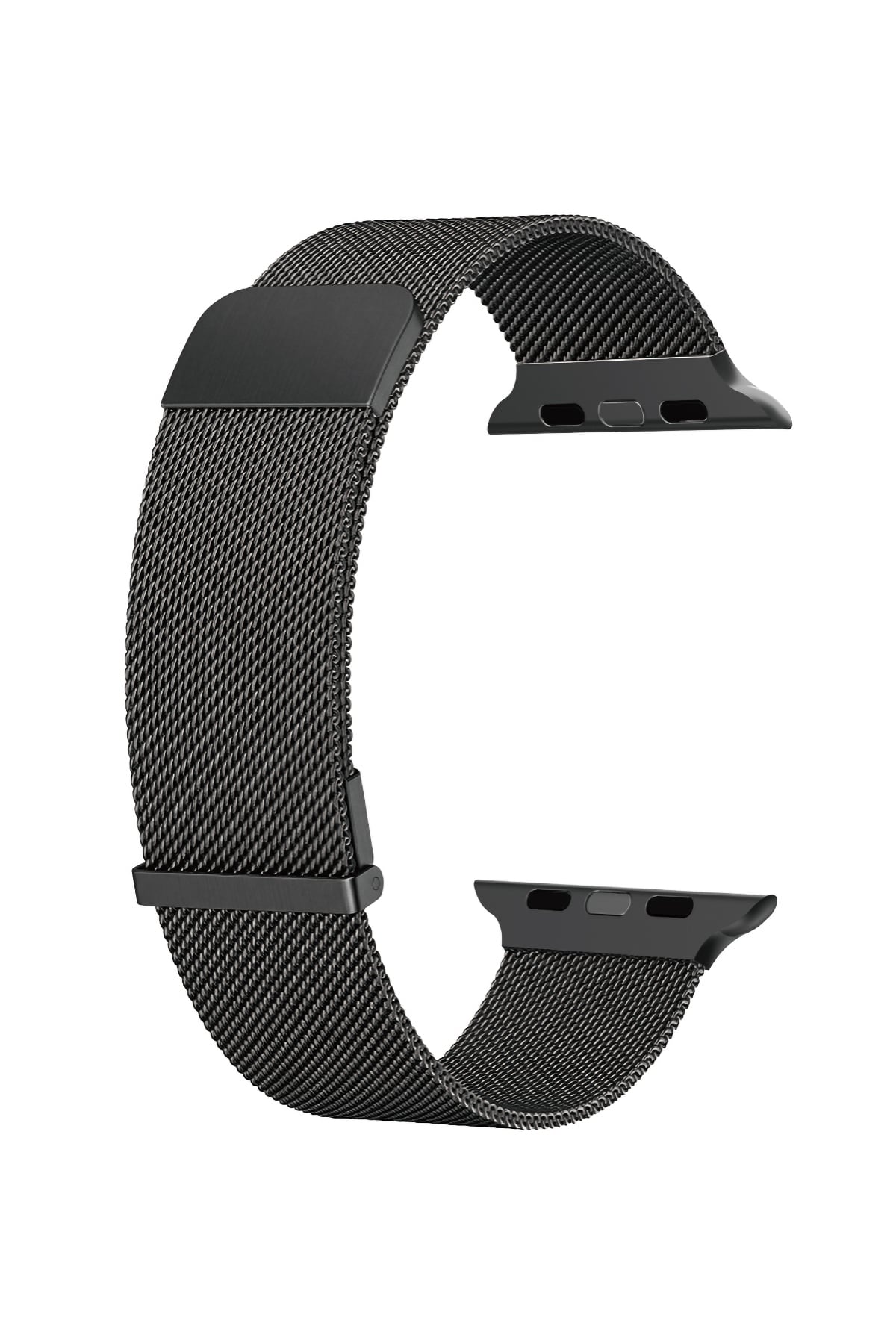 Wiwu MagFlex Secure Apple Watch / Ultra Uyumlu Milano Örgü Metal Kordon Siyah Wiwu