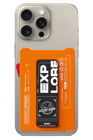 Wiwu MW-002 Pop-Up Buton 6 Hazneli Magsafe Standlı Kartlık Turuncu  Wiwu