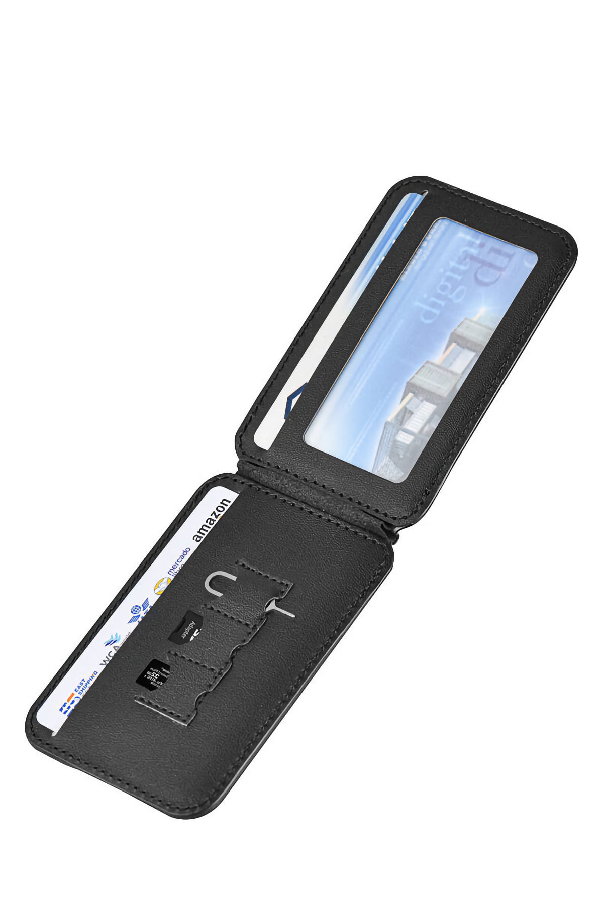 Wiwu MW-003 Magsafe Uyumlu Standlı Deri Kartlık  Wiwu