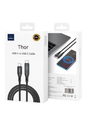 Wiwu Thor Wi-C020 100W iPhone Hızlı Şarj Kablosu Type-C to Type-C 1.2M Wiwu