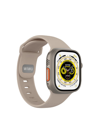 Wiwu Wi-WB0201 Comf Secur Apple Watch / Ultra Uyumlu Silikon Kordon Krem wiwu