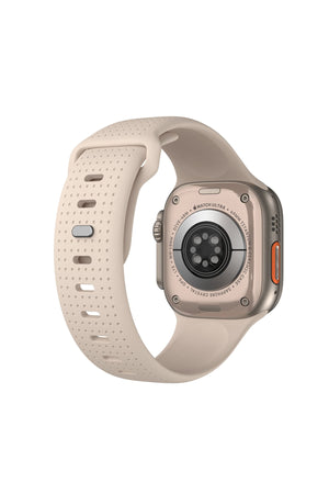 Wiwu Wi-WB0201 Comf Secur Apple Watch / Ultra Uyumlu Silikon Kordon Krem Wiwu
