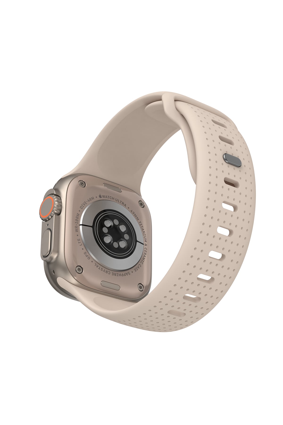 Wiwu Wi-WB0201 Comf Secur Apple Watch / Ultra Uyumlu Silikon Kordon Krem wiwu