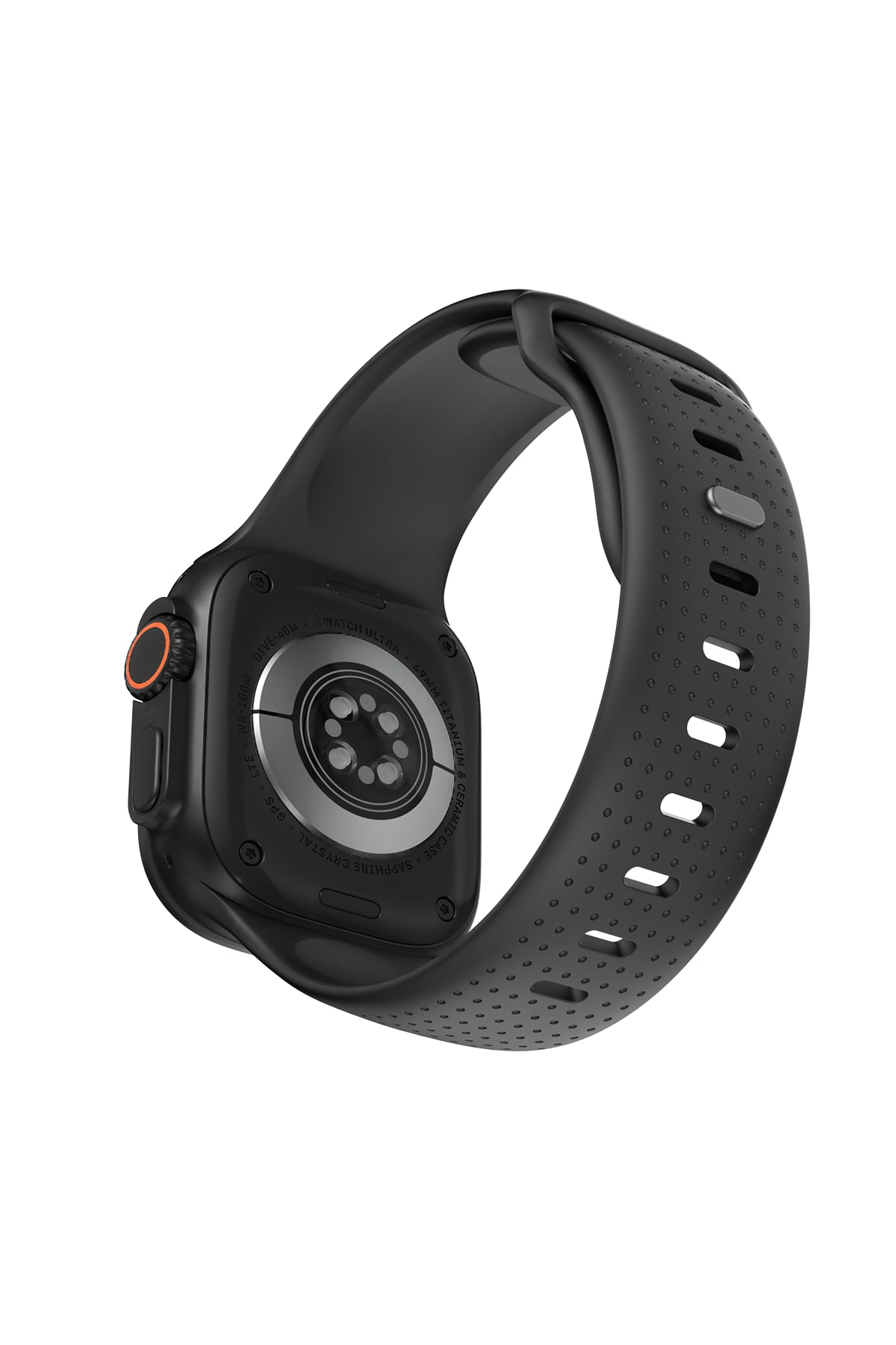 Wiwu Wi-WB0201 Comf Secur Apple Watch / Ultra Uyumlu Silikon Kordon Siyah wiwu