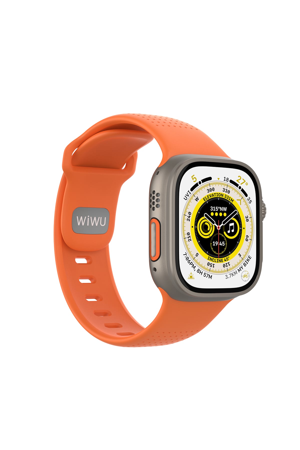 Wiwu Wi-WB0201 Comf Secur Apple Watch / Ultra Uyumlu Silikon Kordon Turuncu wiwu