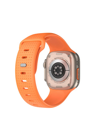 Wiwu Wi-WB0201 Comf Secur Apple Watch / Ultra Uyumlu Silikon Kordon Turuncu Wiwu