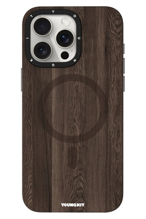 Youngkit Wood Forest iPhone 14 Pro Max Magsafe Uyumlu Kılıf Kahverengi