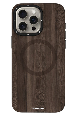 Youngkit Wood Forest iPhone 15 Pro Magsafe Uyumlu Kılıf Kahverengi