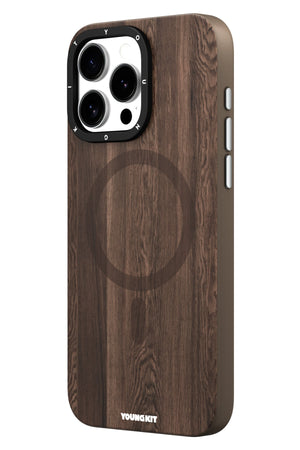 Youngkit Wood Forest iPhone 15 Pro Magsafe Uyumlu Kılıf Kahverengi