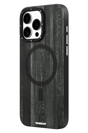 Youngkit Wood Forest iPhone 15 Pro Max Magsafe Uyumlu Kılıf Siyah  Youngkit