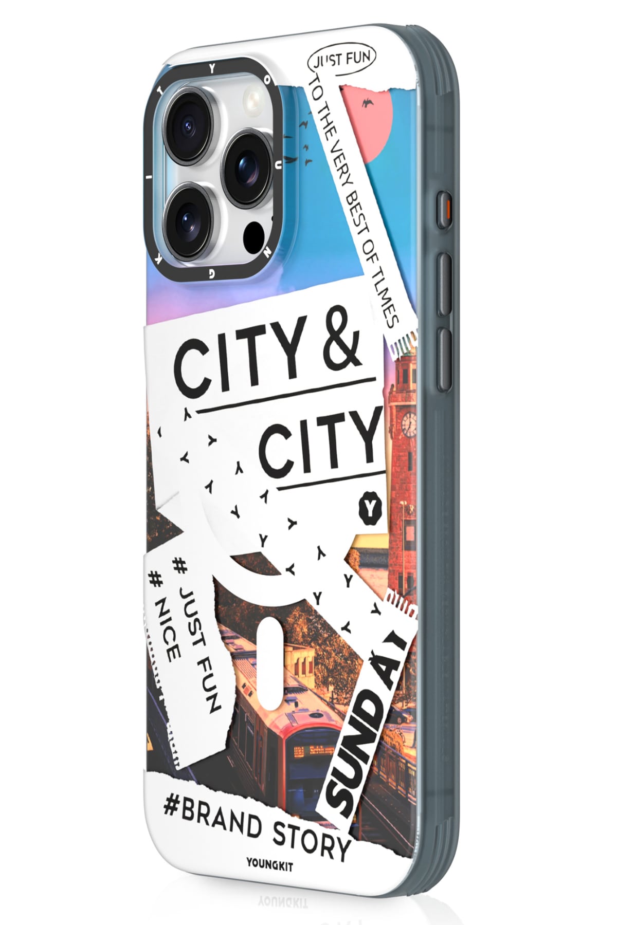 Youngkit A-City iPhone 16 Pro Max Magsafe Uyumlu Kılıf Beyaz  Youngkit