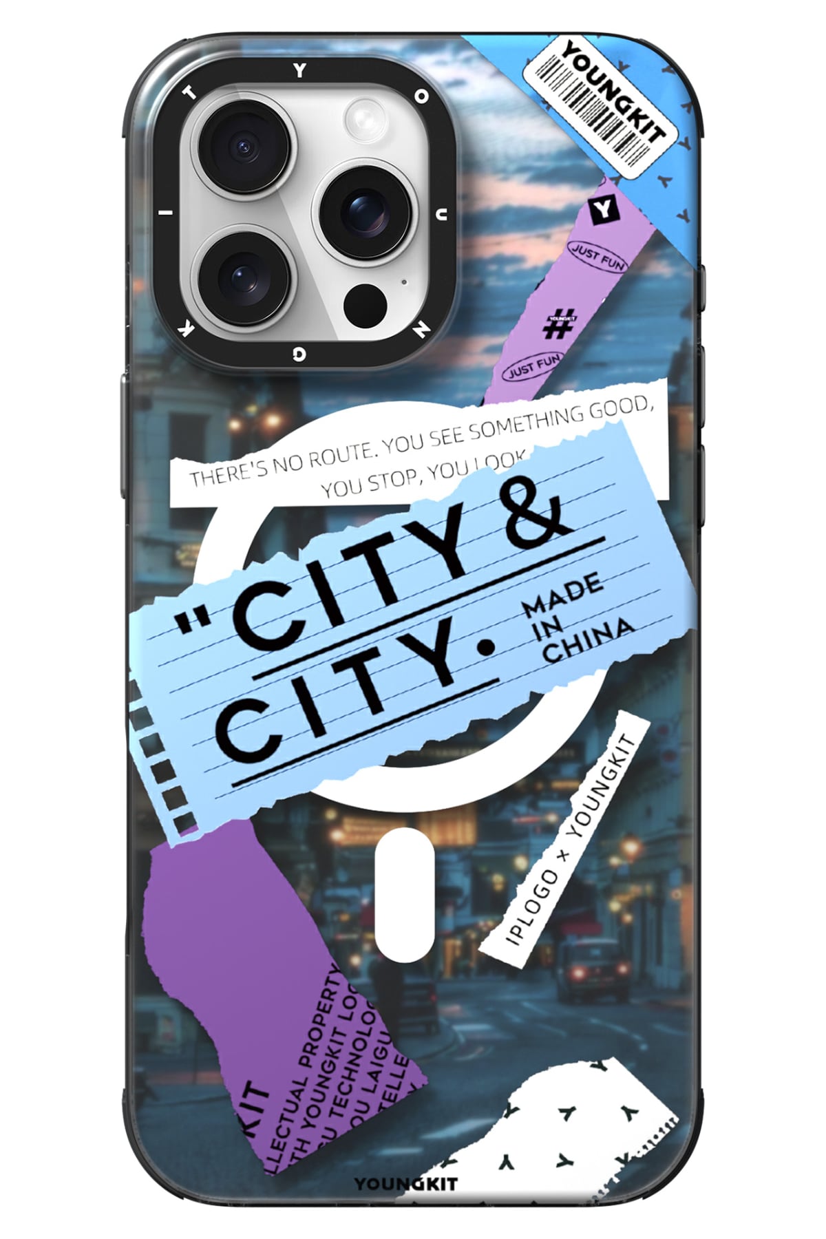 Youngkit A-City iPhone 16 Pro Max Magsafe Uyumlu Kılıf Mavi  Youngkit