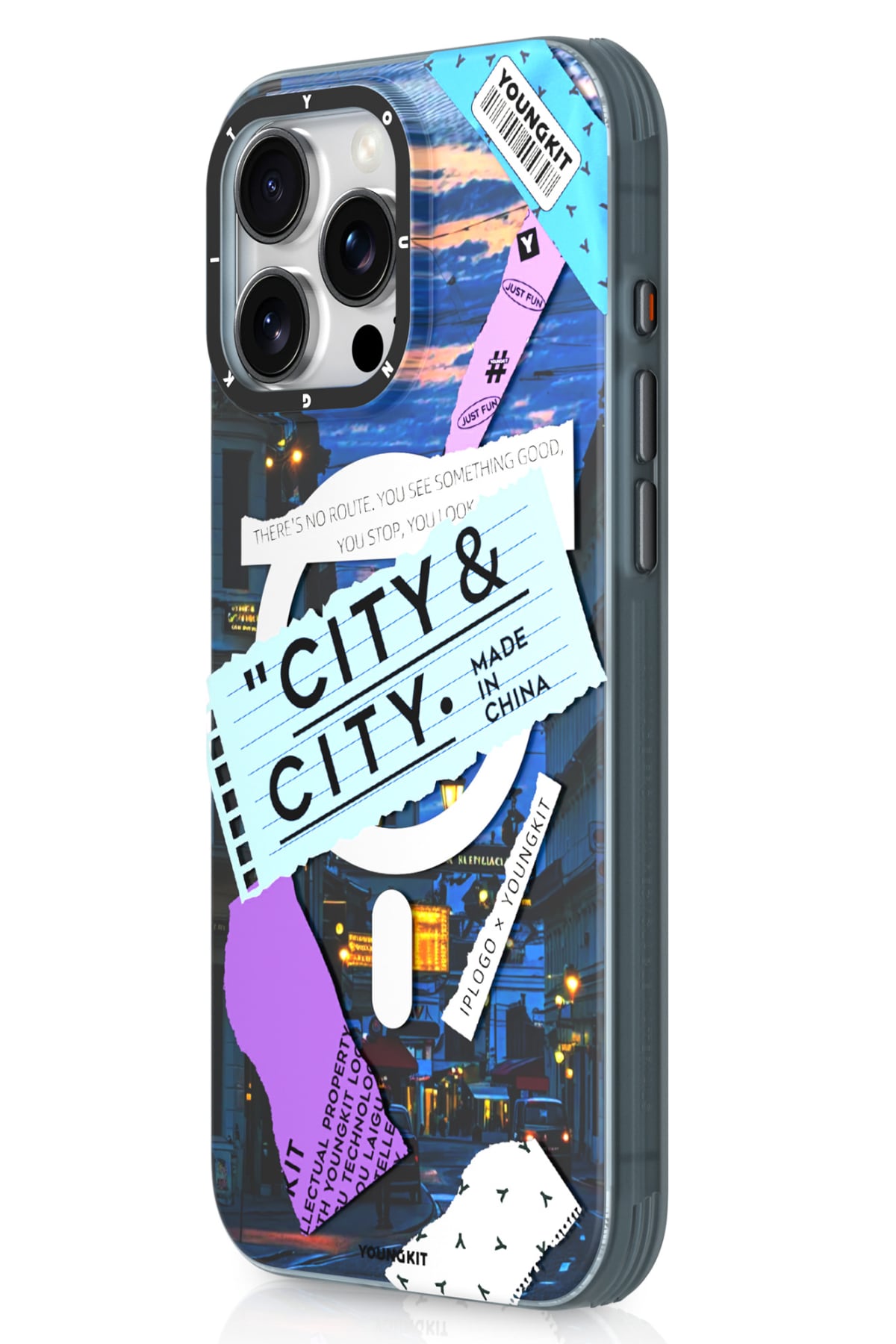 Youngkit A-City iPhone 16 Pro Max Magsafe Uyumlu Kılıf Mavi  Youngkit