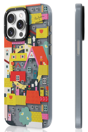 Youngkit Colorful Life iPhone 14 Pro Magsafe uyumlu Kılıf Sarı  Youngkit