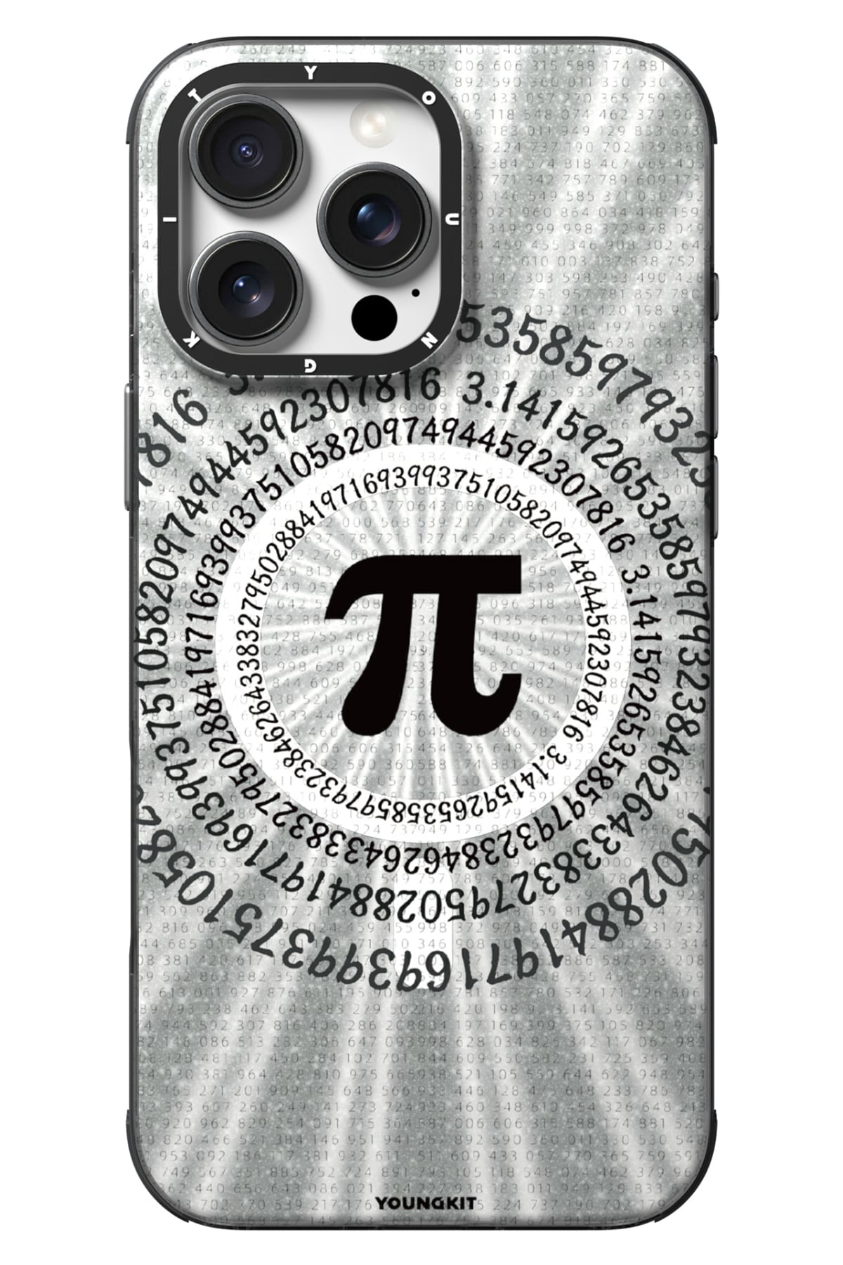 Youngkit Mathematical iPhone 16 Pro Max Magsafe Uyumlu Gri Kılıf  Youngkit