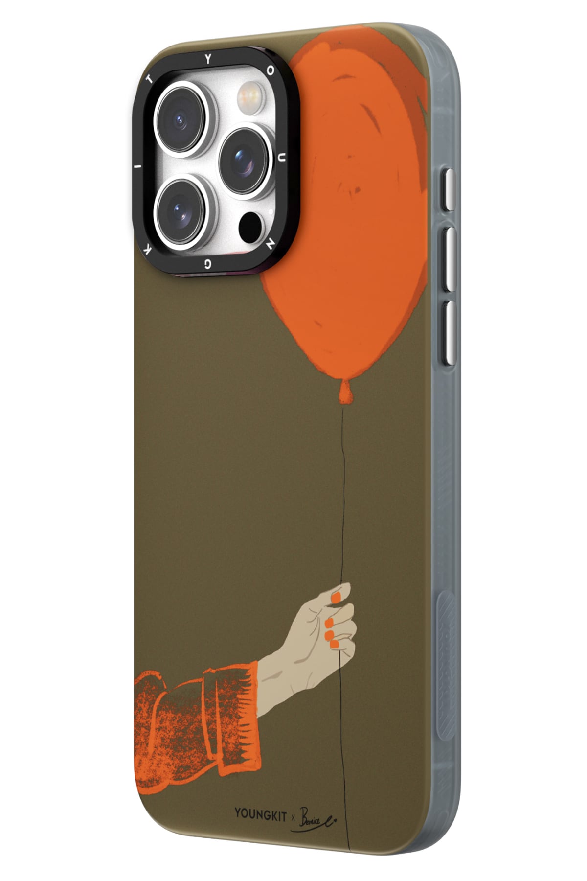 Youngkit Orange Flying Balloon iPhone 15 Pro Max Magsafe Kılıf  Youngkit