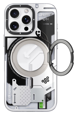 Youngkit Starship Serisi iPhone 16 Pro Max Magsafe Uyumlu Kılıf Beyaz Youngkit