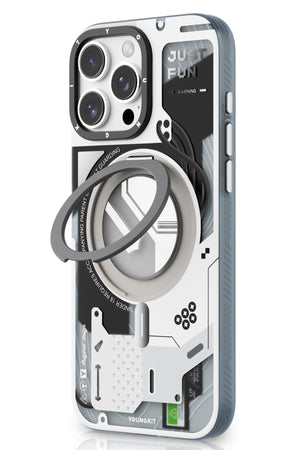 Youngkit Starship Serisi iPhone 16 Pro Max Magsafe Uyumlu Kılıf Beyaz Youngkit