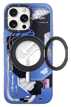 Youngkit Starship Serisi iPhone 16 Pro Max Magsafe Uyumlu Kılıf Mavi Youngkit