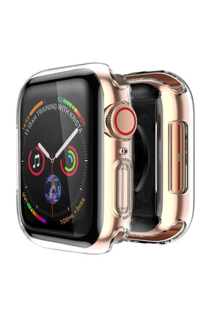 Apple Watch Uyumlu Kavisli Ekran Koruyucu Kasa Suya Dayanıklı Clear  bikordon