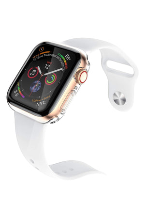 Apple Watch Uyumlu Kavisli Ekran Koruyucu Kasa Suya Dayanıklı Clear