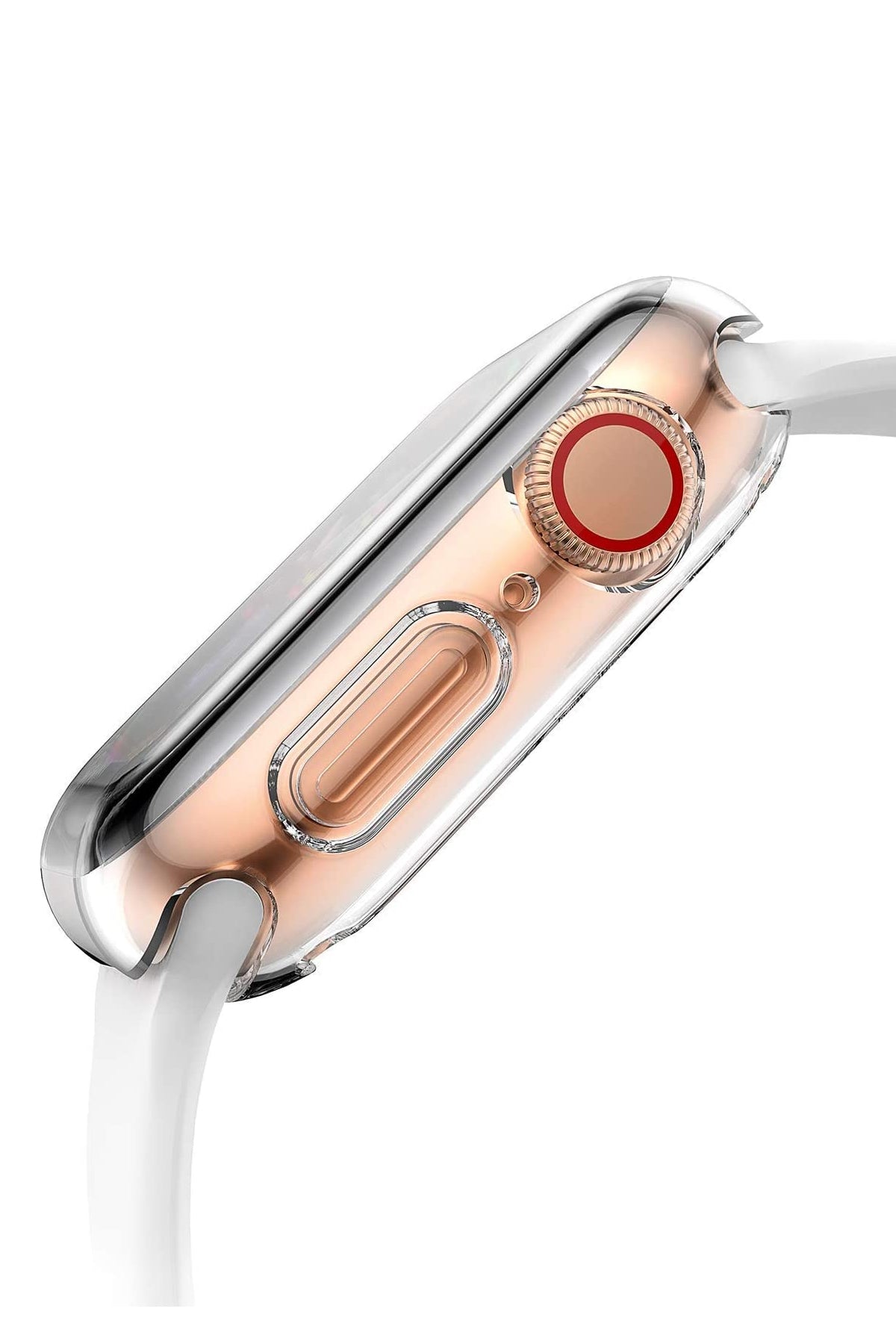 Apple Watch Uyumlu Kavisli Ekran Koruyucu Kasa Suya Dayanıklı Clear  bikordon