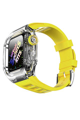 Apple Watch Compatible Armor Loop Transparent Case Protector Primrose Silicone Band 