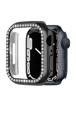 Apple Watch Uyumlu Bumper Taşlı Parlak Kasa Abby  bikordon