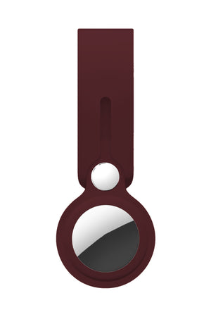 Apple Airtag Uyumlu Askılı Silikon Anahtarlık Carmine  bikordon