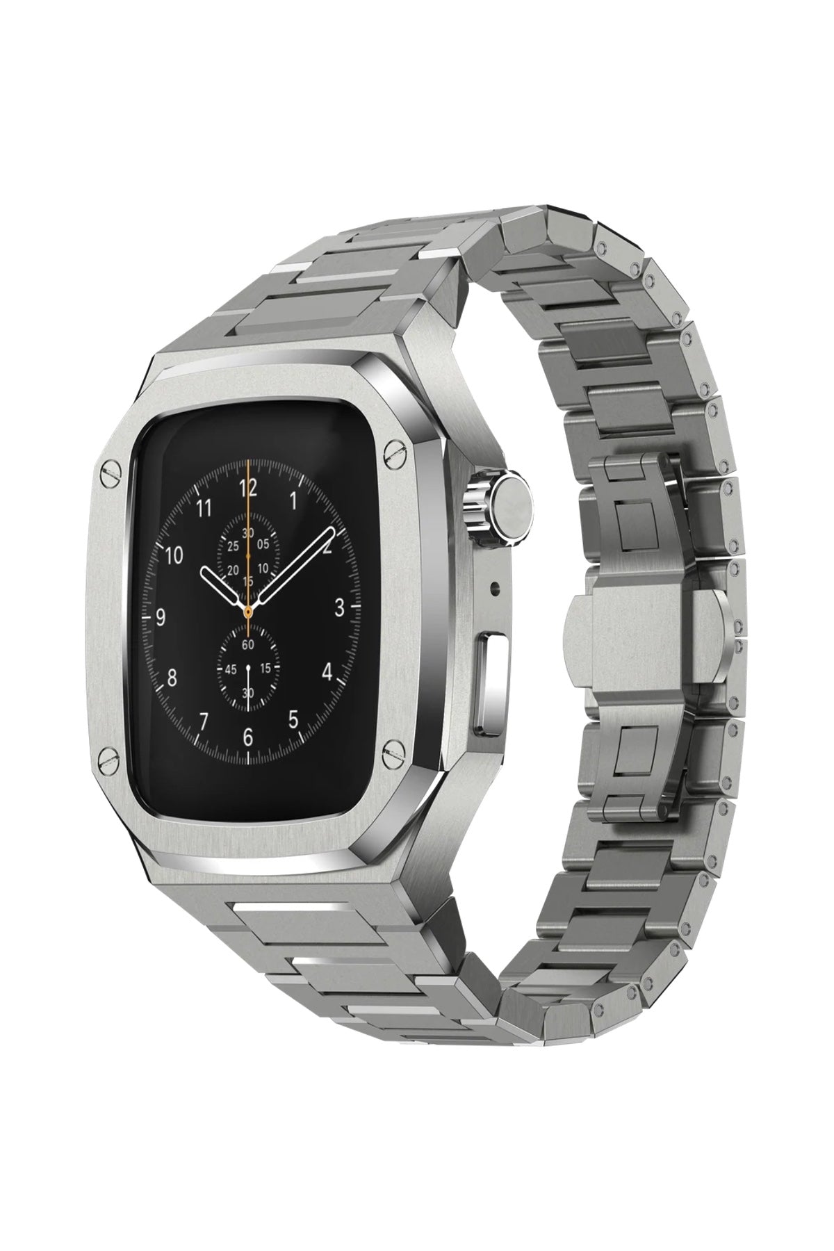 Apple Watch Uyumlu Belize Kasa Koruyucu Kordon Gümüş Gri 44mm bikordon