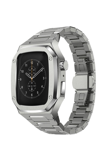 Apple Watch Uyumlu Belize Kasa Koruyucu Kordon Gümüş Gri 44mm bikordon