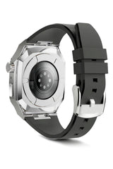 Apple Watch Uyumlu Belize Gümüş Kasa Koruyucu Silikon Kordon