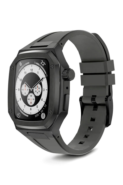 Apple Watch Compatible Belize Black Case Protective Silicone Band 