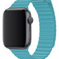 Apple Watch Compatible Leather Loop Band Aquamarine