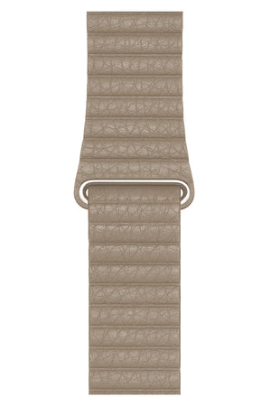 Apple Watch Uyumlu Deri Loop Kordon Bej  bikordon