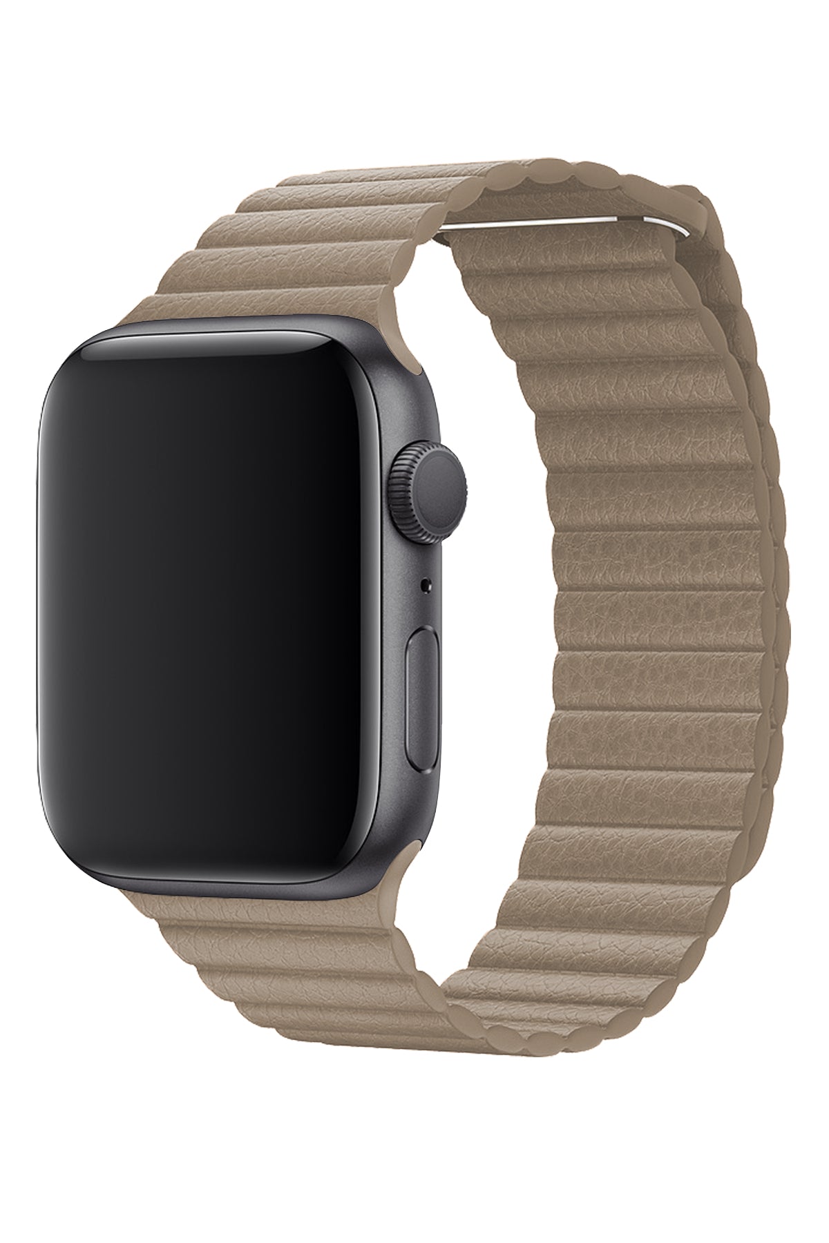 Apple Watch Uyumlu Deri Loop Kordon Bej  bikordon