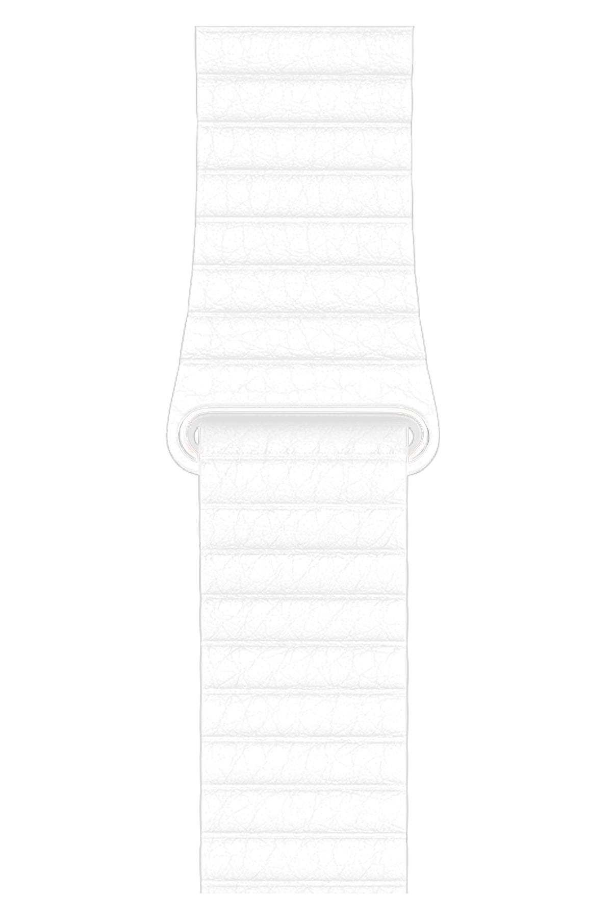 Apple Watch Compatible Leather Loop Band White 