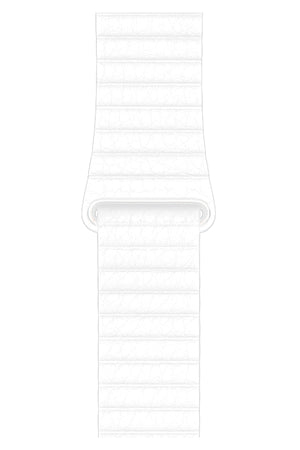 Apple Watch Uyumlu Deri Loop Kordon Beyaz