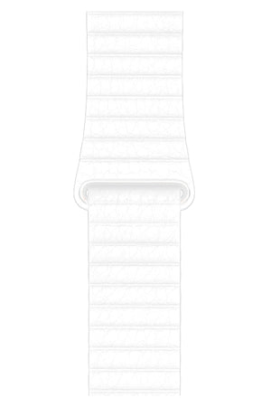 Apple Watch Compatible Leather Loop Band White 