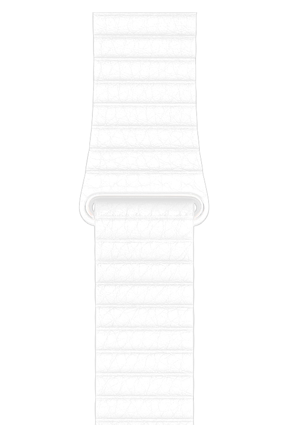 Apple Watch Uyumlu Deri Loop Kordon Beyaz  bikordon