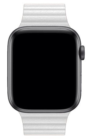 Apple Watch Uyumlu Deri Loop Kordon Beyaz