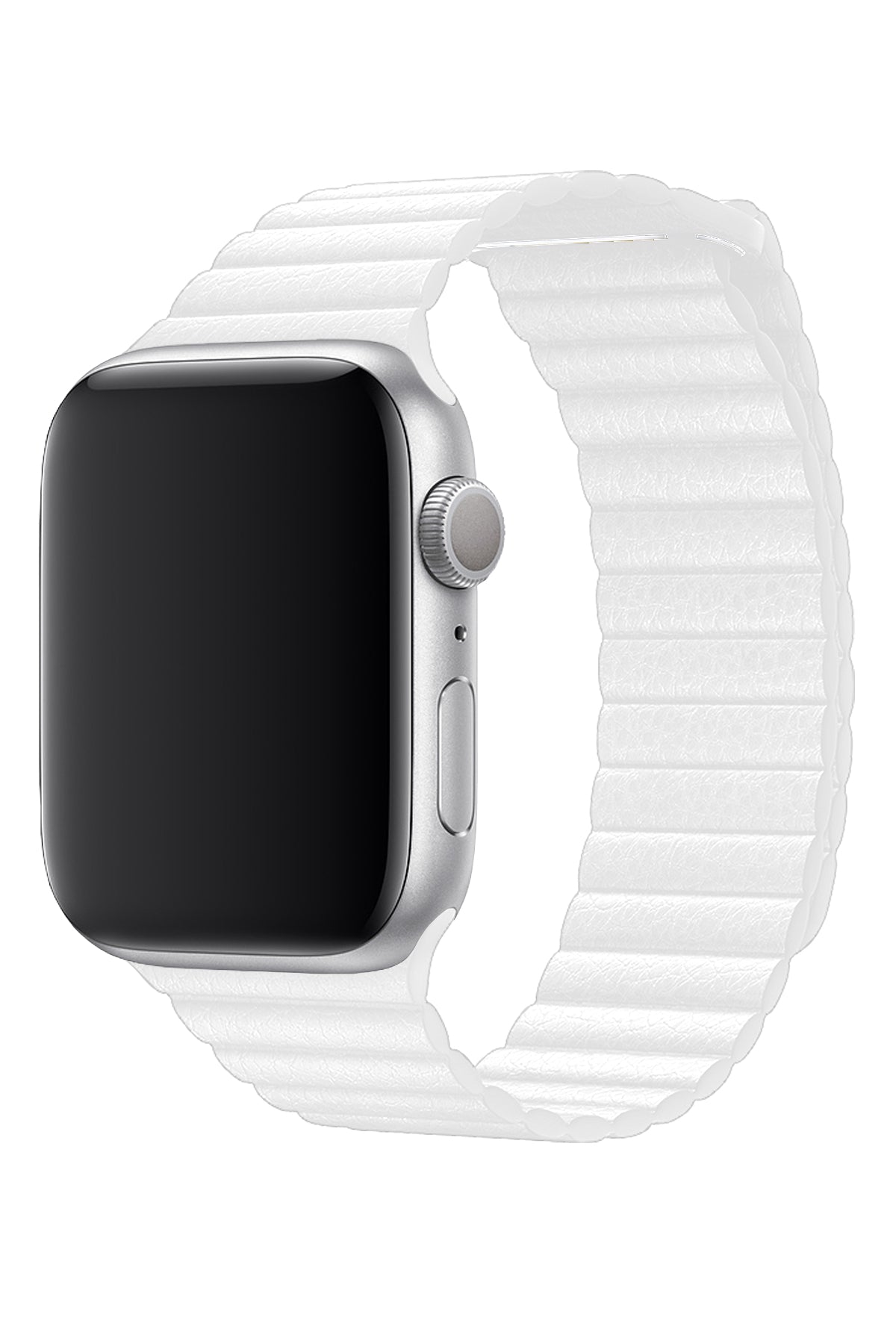 Apple Watch Uyumlu Deri Loop Kordon Beyaz  bikordon