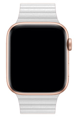 Apple Watch Uyumlu Deri Loop Kordon Beyaz