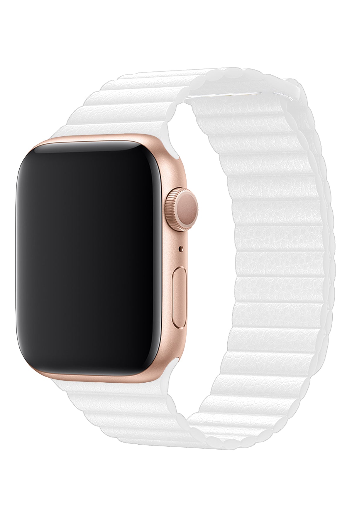 Apple Watch Uyumlu Deri Loop Kordon Beyaz  bikordon