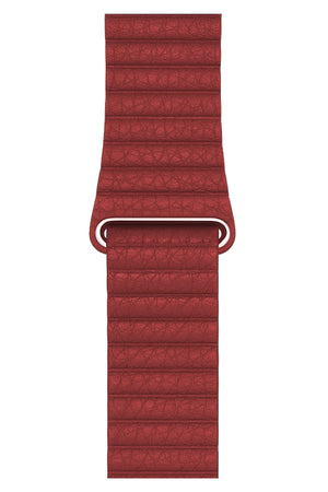 Apple Watch Uyumlu Deri Loop Kordon Bordo  bikordon