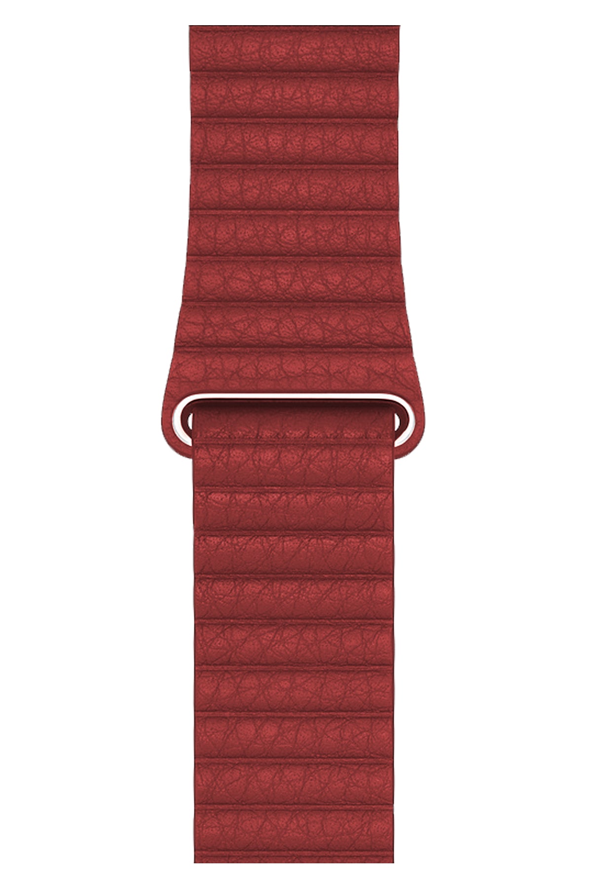 Apple Watch Compatible Leather Loop Band Claret Red