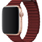 Apple Watch Compatible Leather Loop Band Claret Red