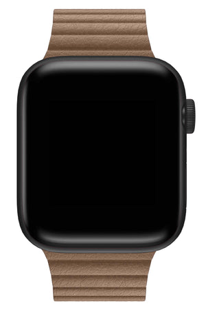 Apple Watch Uyumlu Deri Loop Kordon BurlyWood  bikordon